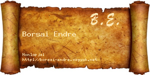 Borsai Endre névjegykártya